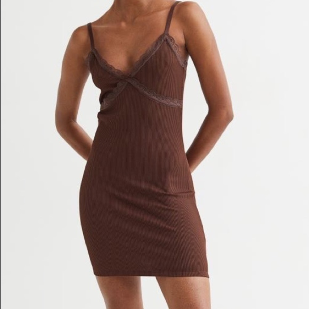 NWT Cute Brown Lace Dress